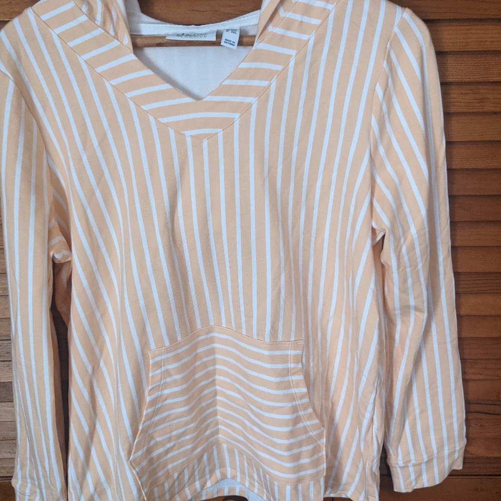 Woman's D&Co long sleeved shirt with hood